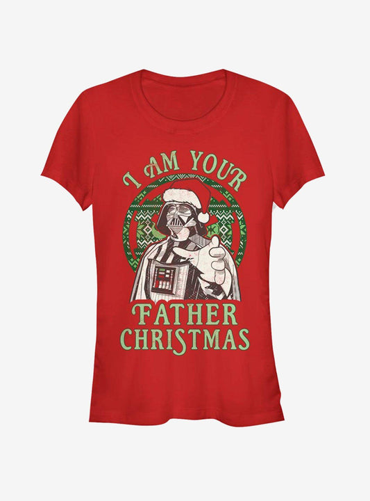 Star Wars Santa Vader I Am Your Father Christmas Girls TShirt T-Shirt | Seasonal Must-Have | Perfect For Daily Wear