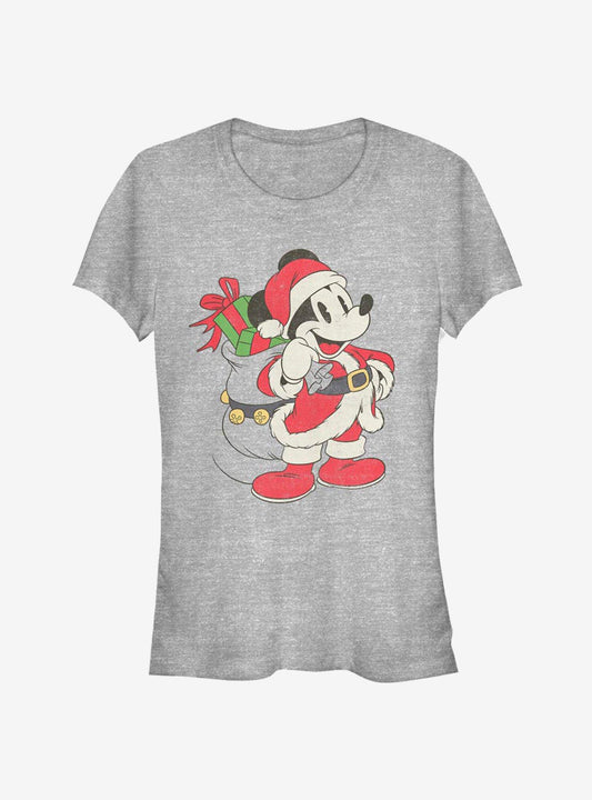 Disney Mickey Mouse Christmas Santa Classic Girls TShirt T-Shirt | Vintage Christmas Look | Limited Christmas Style