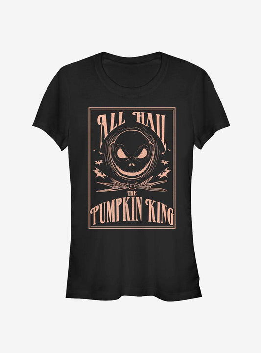 The Nightmare Before Christmas Hail The Pumpkin King Girls TShirt T-Shirt | Premium Graphic | Great For Christmas Season