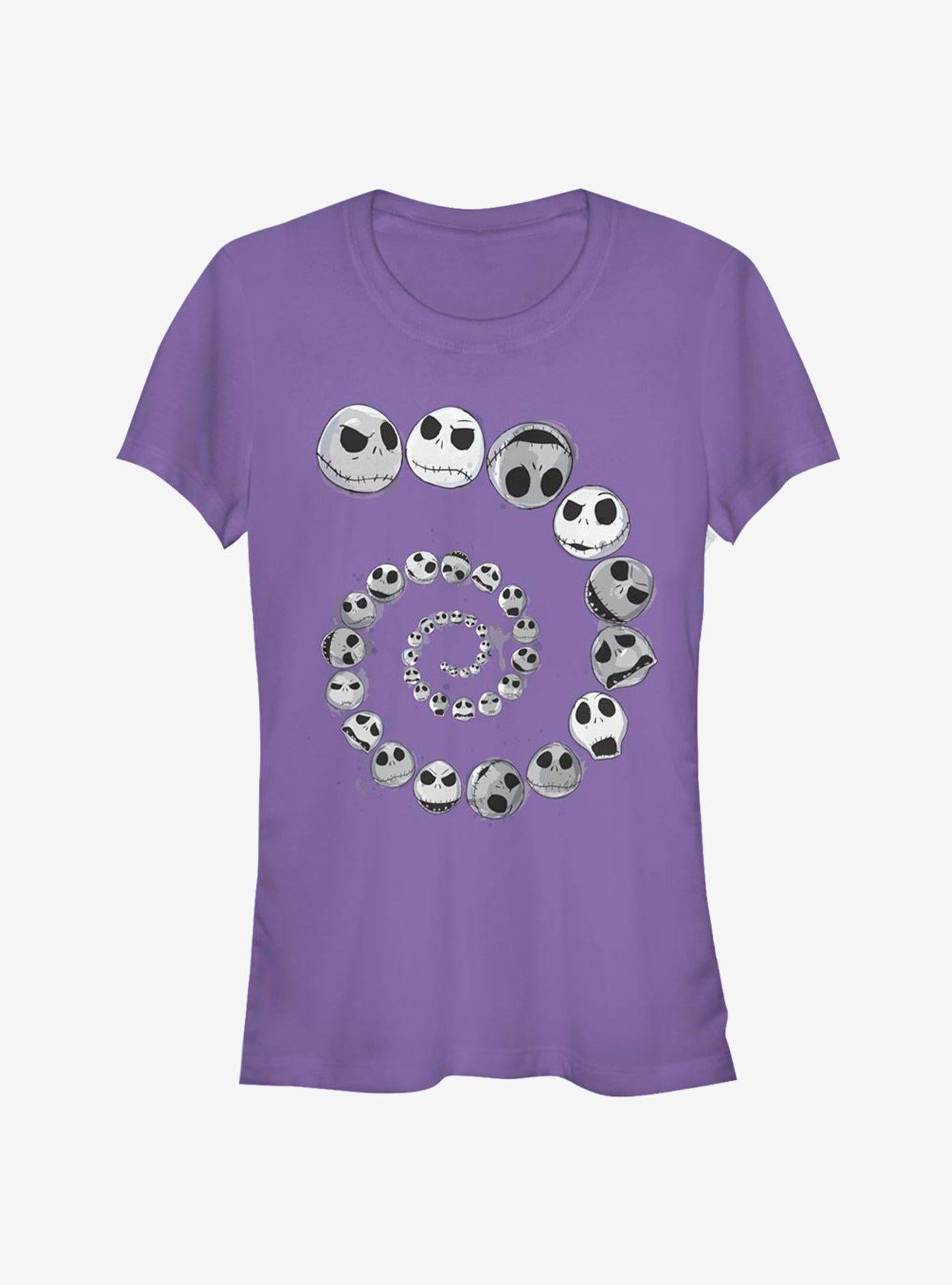 Disney The Nightmare Before Christmas Jack Skellington Spiral Classic Girls TShirt T-Shirt | Holiday Edition | Perfect For Daily Wear
