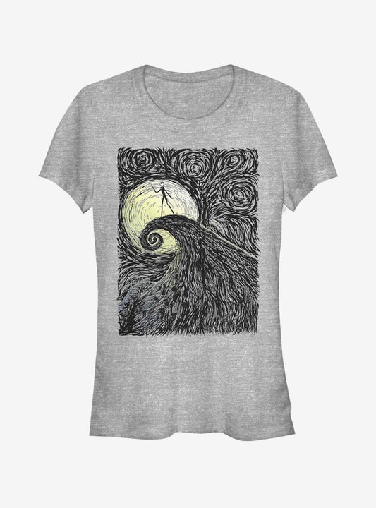 The Nightmare Before Christmas Spiral Hill Girls TShirt T-Shirt | Vintage Christmas Look | Perfect For Daily Wear