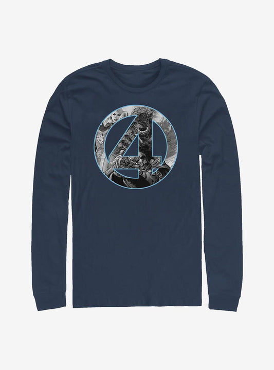 Marvel Fantastic Four Four Badge Long-Sleeve T-Shirt T-Shirt – High Detail Graphic | Must-Have Style