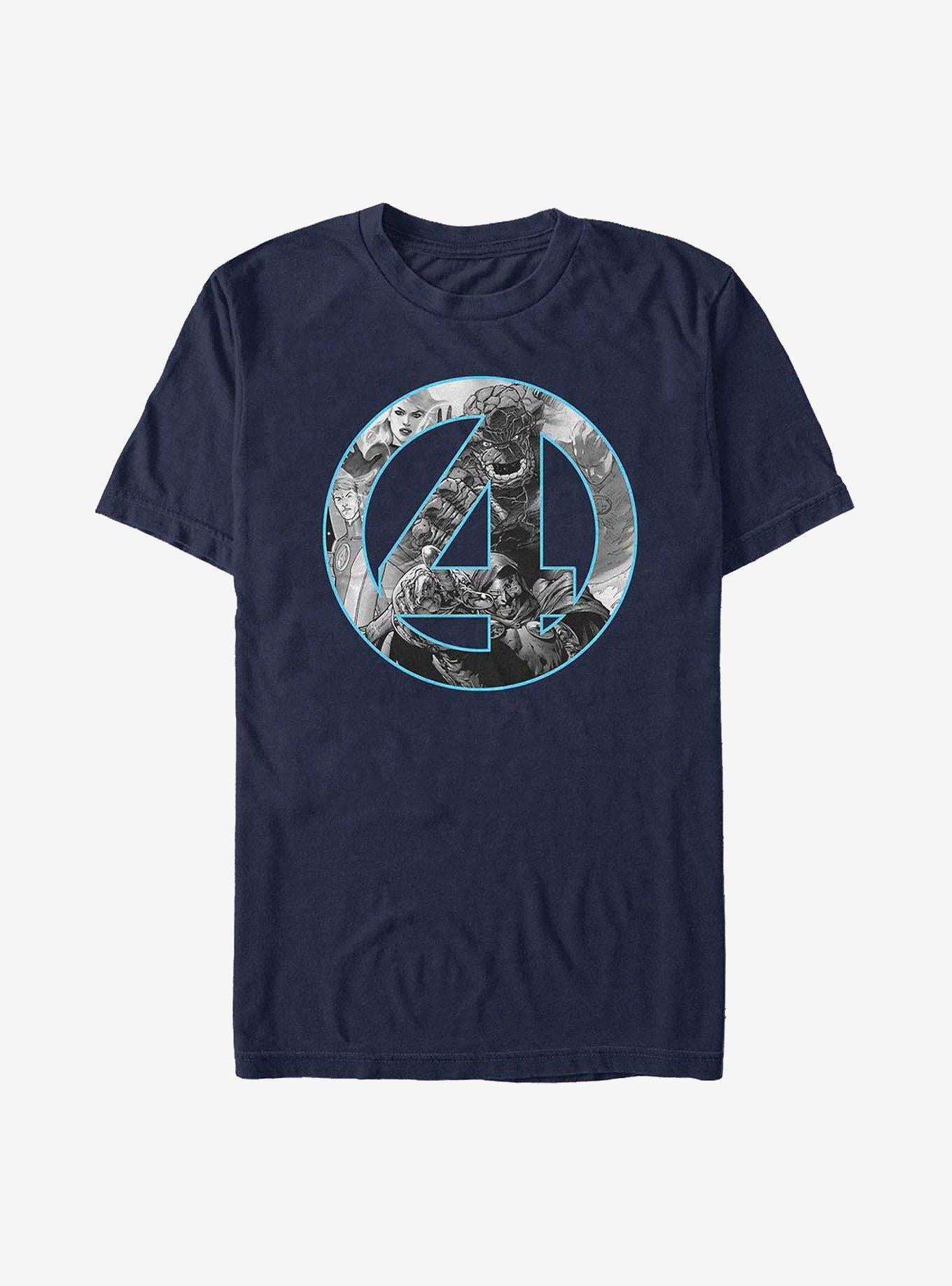 Marvel Fantastic Four Four Badge T-Shirt T-Shirt – Vintage Style Artwork | Trending Now