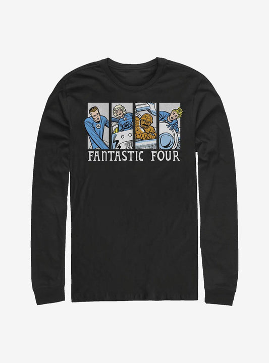 Marvel Fantastic Four Fantastic Comic Long-Sleeve T-Shirt T-Shirt – Official Fan Merchandise | Perfect for Daily Wear