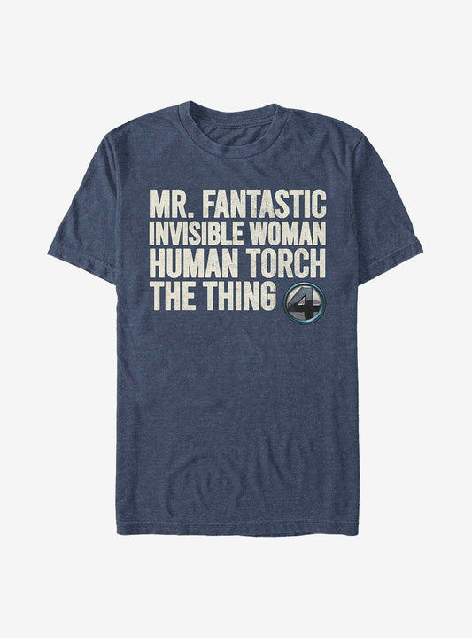 Marvel Fantastic Four Fantastic Stack T-Shirt T-Shirt – High Detail Graphic | High Demand Item