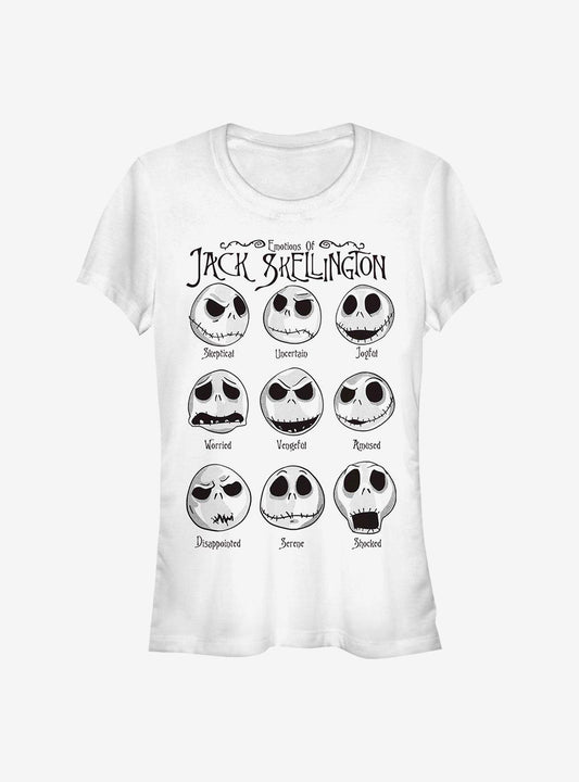 Disney The Nightmare Before Christmas Jack Emotions Girls TShirt T-Shirt | High-Quality Print | Great For Christmas Season