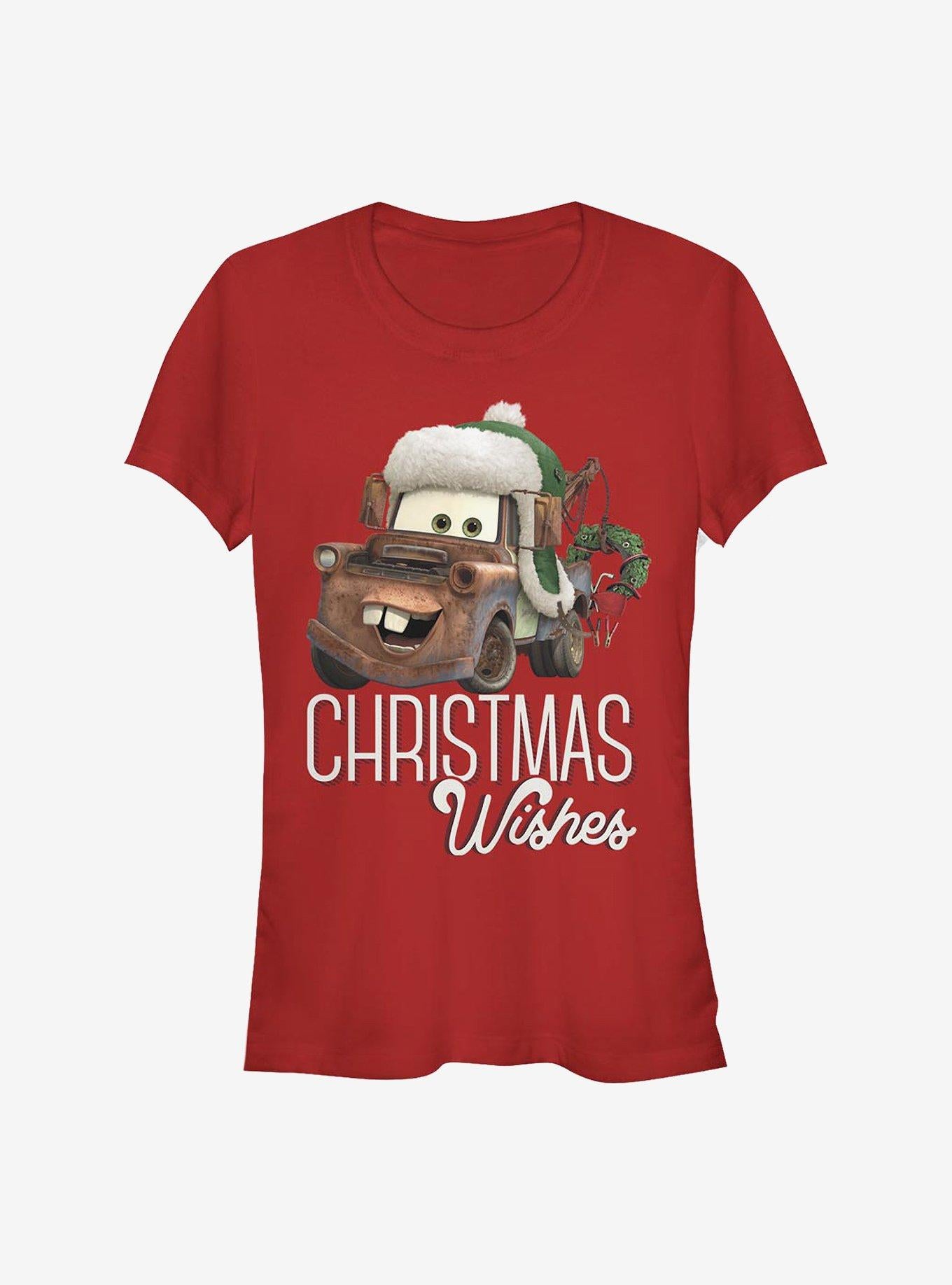 Disney Pixar Cars Christmas Wishes Girls TShirt T-Shirt | Best-Selling Design | Perfect Holiday Gift