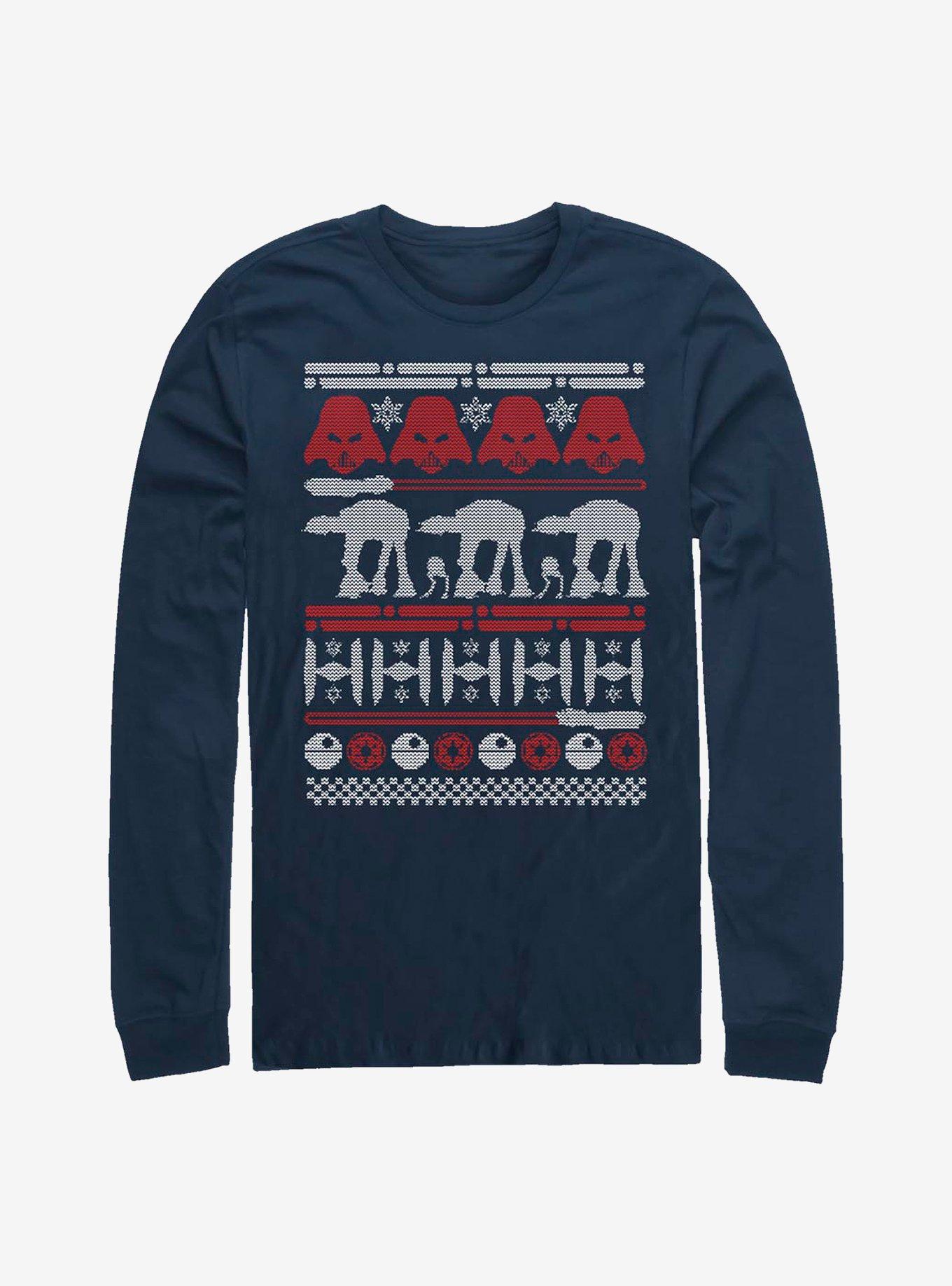 Star Wars Ugly Holiday Long-Sleeve T-Shirt T-Shirt – Vintage Style Artwork | Great Gift for Fans