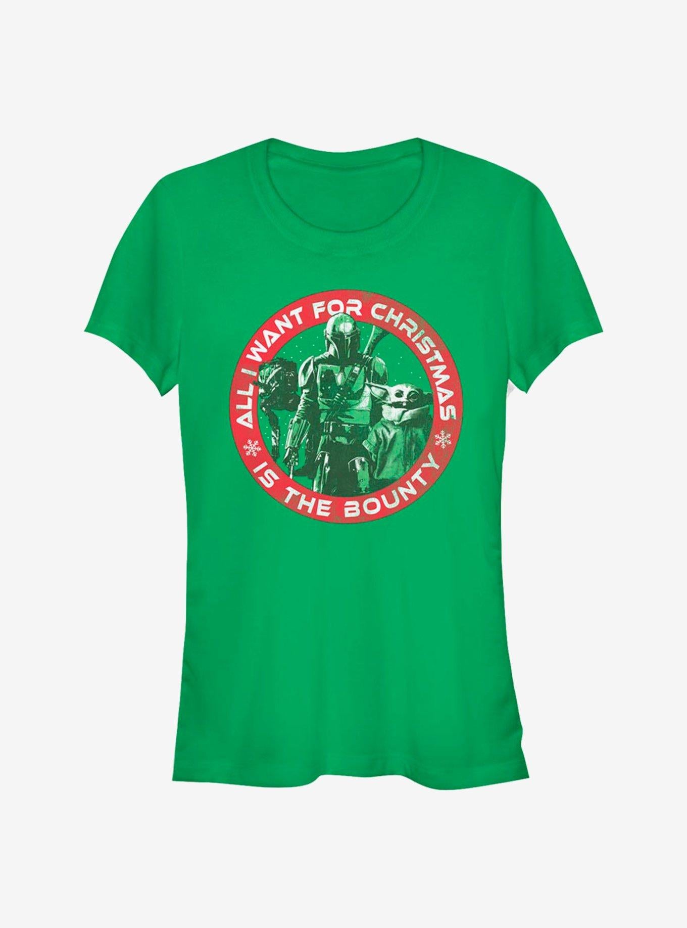 Star Wars The Mandalorian Christmas Bounty The Child Girls TShirt T-Shirt | Cute Festive Style | Great For Christmas Season