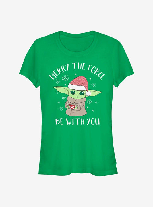 Star Wars The Mandalorian The Child Christmas Girls TShirt T-Shirt | Vintage Christmas Look | Great For Christmas Season