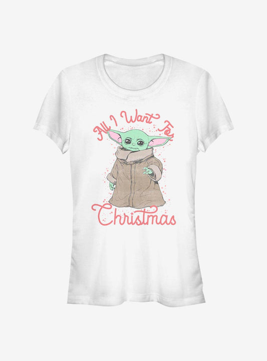 Star Wars The Mandalorian Christmas The Child Girls TShirt T-Shirt | Fan Favorite Artwork | Perfect Holiday Gift