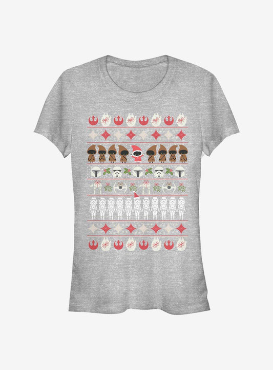 Star Wars Ugly Christmas Girls T-Shirt T-Shirt – Premium Quality Print | Great Gift for Fans