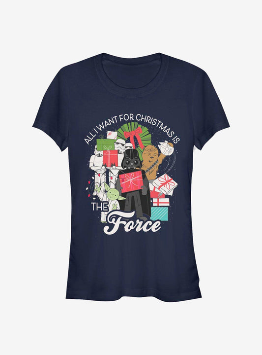 Star Wars Galaxy Christmas Girls TShirt T-Shirt | Vintage Christmas Look | Trending Festive Apparel