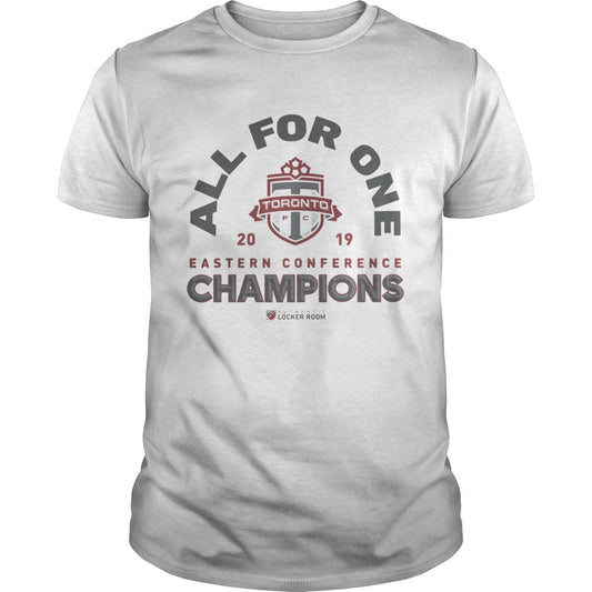 All For One Toronto FC 2019 NBA Eastern Conference Champs Authentic MLS Locker Room shirt