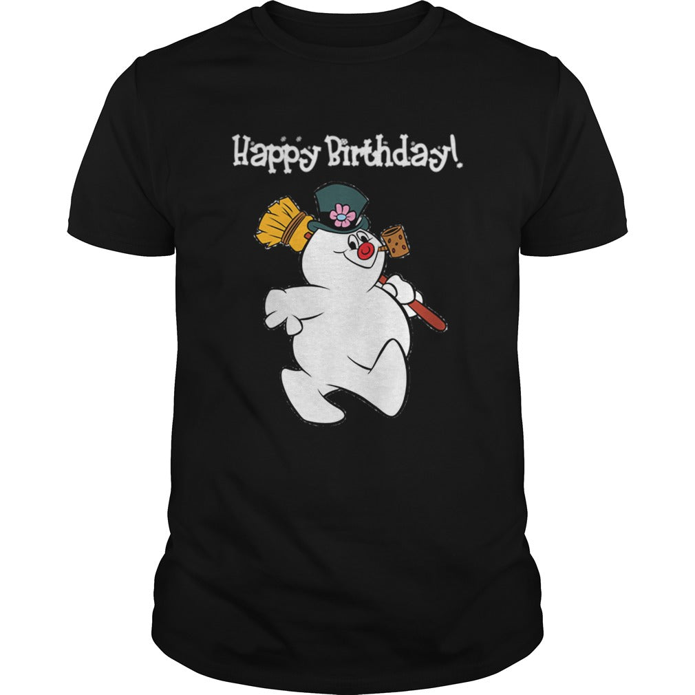 1573547054Frosty The Snowman Happy Birthday Christmas Graphic shirt