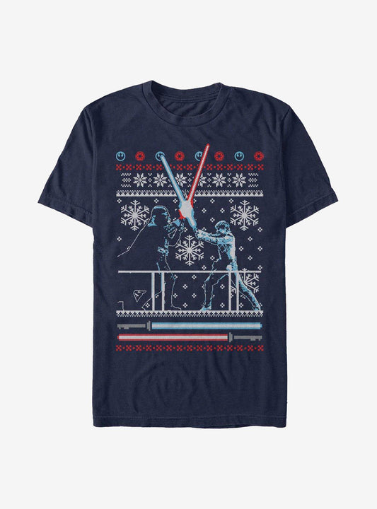 Star Wars Ugly Holiday Battle T-shirt | Trendy Graphic Tee | Casual Unisex T-shirt