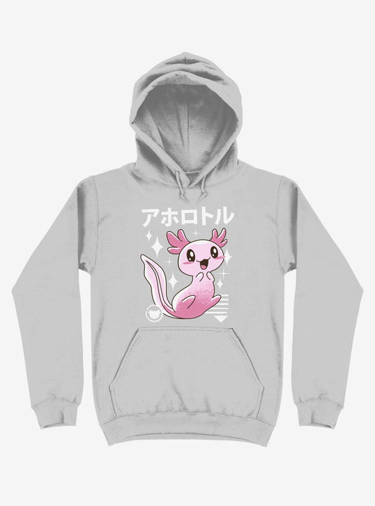 Kawaii Axolotl Silver Hoodie