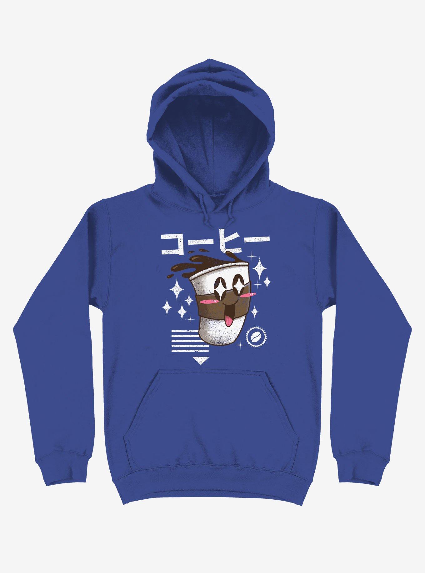 Kawaii Coffee Royal Blue Hoodie