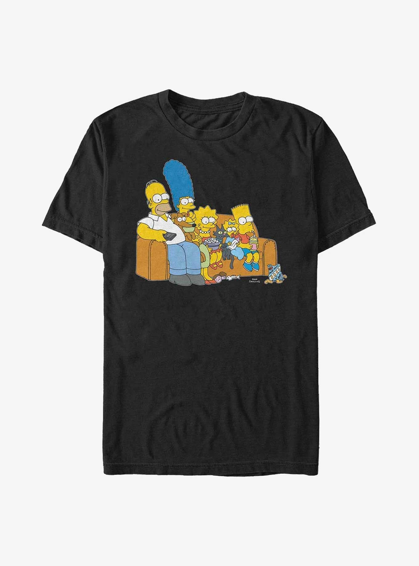 The Simpsons Family Couch TShirt T-Shirt | Fan Favorite Artwork | Perfect For Daily Wear