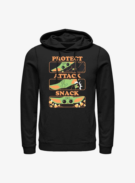 Star Wars The Mandalorian The Child Protect, Attack, & Snack Hoodie