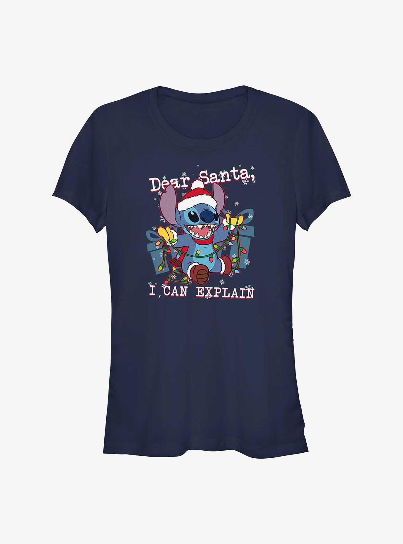 Disney Lilo Stitch Dear Santa Girls TShirt T-Shirt | Best-Selling Design | Trending Festive Apparel