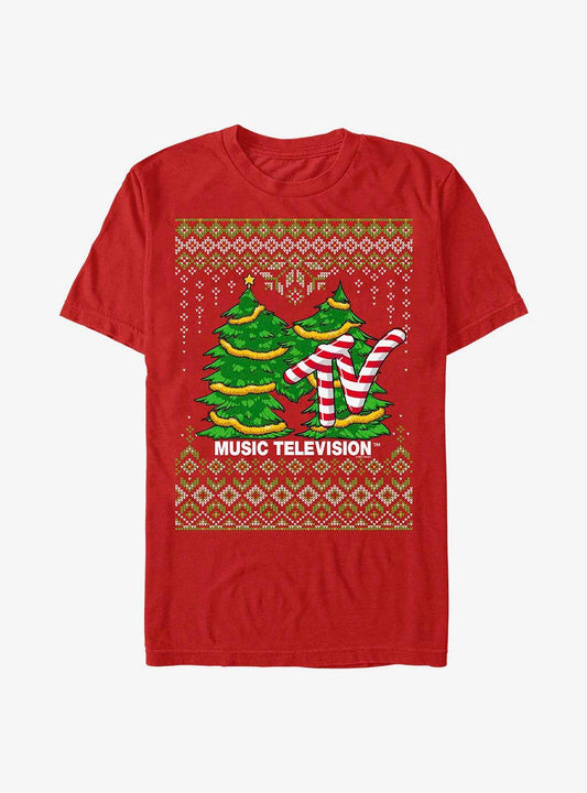Mtv Ugly Holiday Tree T-shirt | Trendy Graphic Tee | Casual Unisex T-shirt