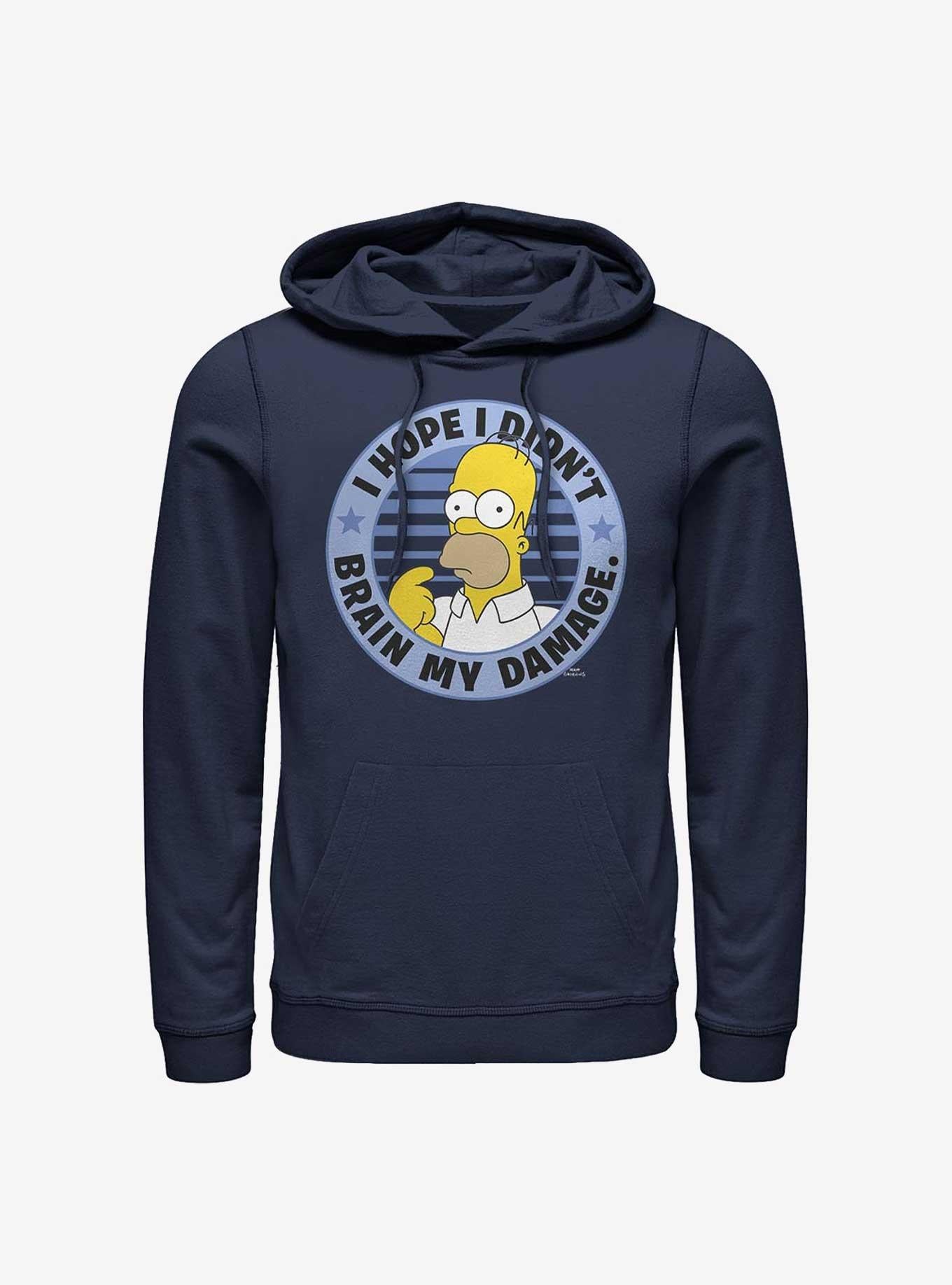 The Simpsons Brain Homer Brain My Damage Hoodie