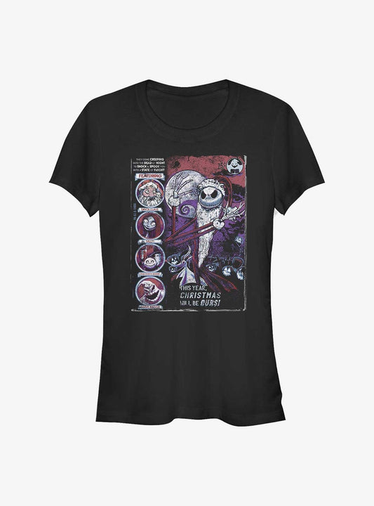 The Nightmare Before Christmas First Nightmare Girls TShirt T-Shirt | Fan Favorite Artwork | Perfect For Daily Wear