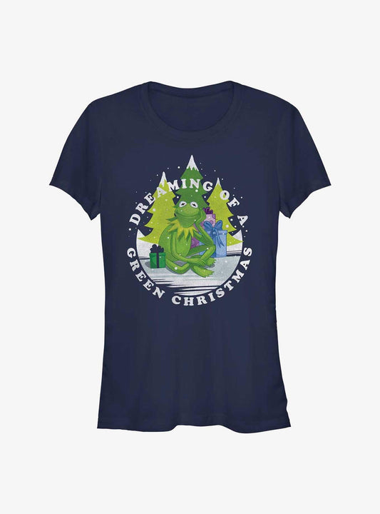 Disney The Muppets Green Christmas Girls TShirt T-Shirt | Vintage Christmas Look | Top Pick For Gifting