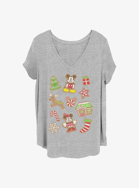 Disney Mickey Mouse Christmas Cookies Girls TShirt Plus Size T-Shirt | Best-Selling Design | Trending Festive Apparel