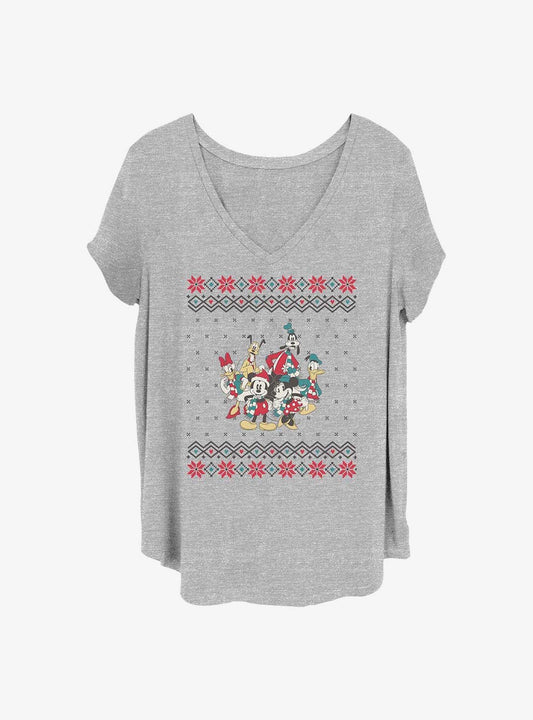 Disney Mickey Mouse Mickey And Friends Christmas Girls TShirt Plus Size T-Shirt | Vintage Christmas Look | Perfect For Daily Wear