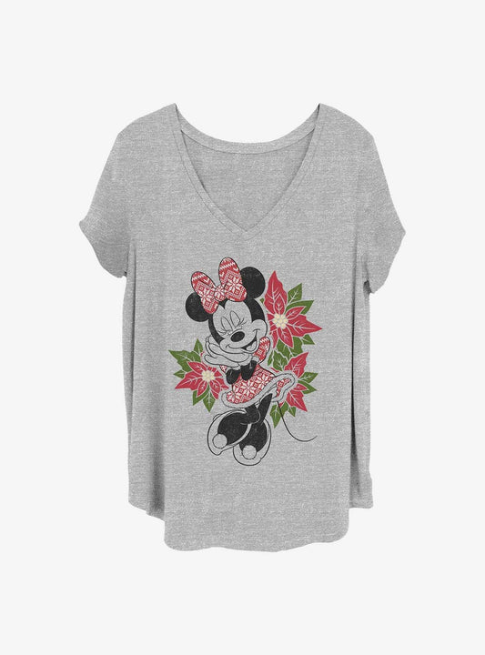 Disney Minnie Mouse Christmas Minnie Girls TShirt Plus Size T-Shirt | Cute Festive Style | Limited Christmas Style