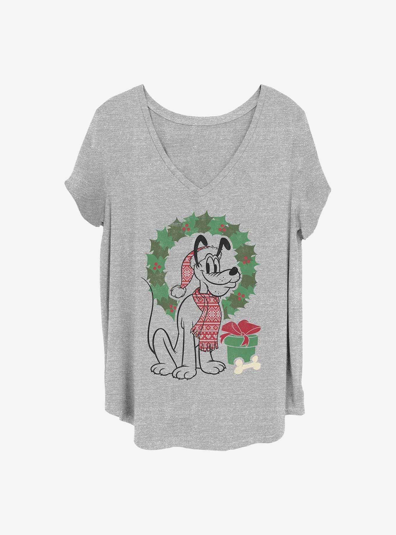Disney Pluto Christmas Pluto Girls TShirt Plus Size T-Shirt | Holiday Edition | Perfect For Daily Wear