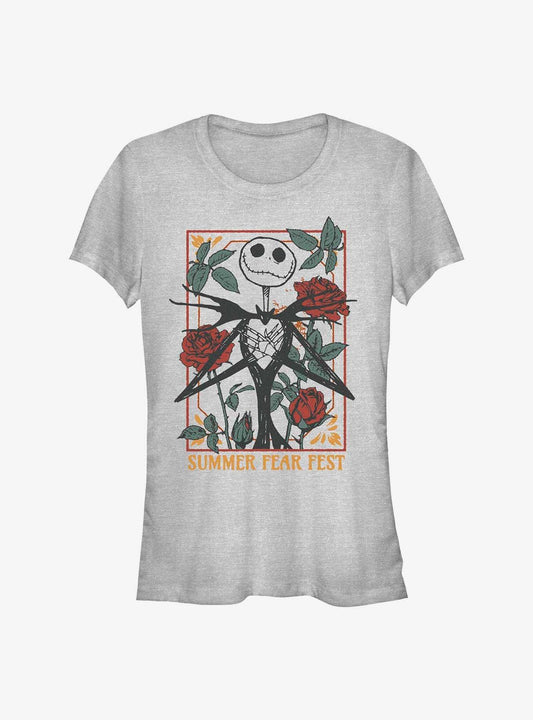 Disney The Nightmare Before Christmas Jack Roses Girls TShirt T-Shirt | Vintage Christmas Look | Perfect Holiday Gift