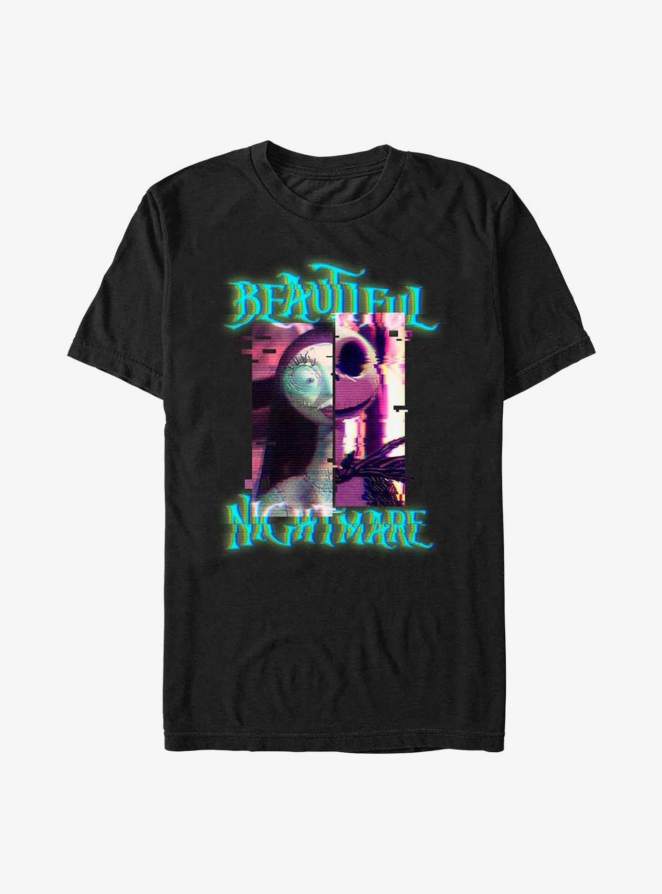 The Nightmare Before Christmas Jack Sally Glitchy Beautiful Nightmare TShirt T-Shirt | Best-Selling Design | Top Pick For Gifting