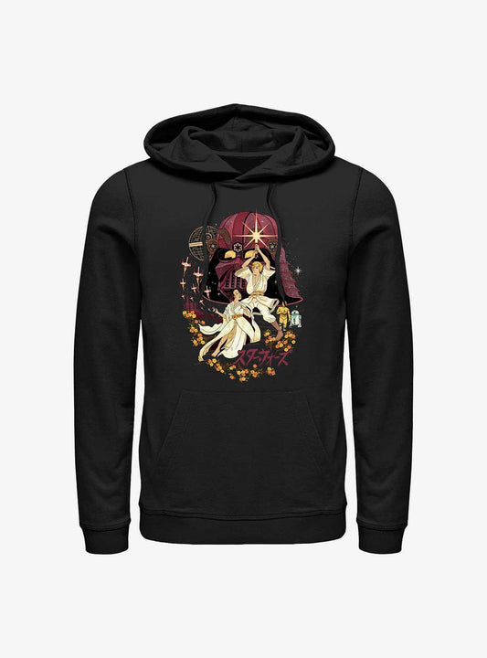 Star Wars Japanese Painting Style Luke and Leia Hoodie