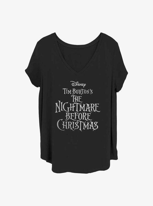 Disney The Nightmare Before Christmas Logo Girls TShirt Plus Size T-Shirt | Fan Favorite Artwork | Perfect For Daily Wear
