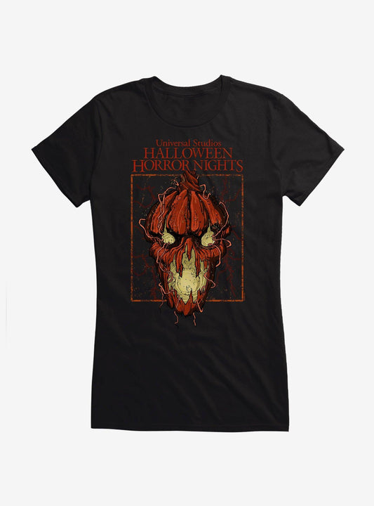 Halloween Horror Nights Pumpkin Face Girls T-Shirt