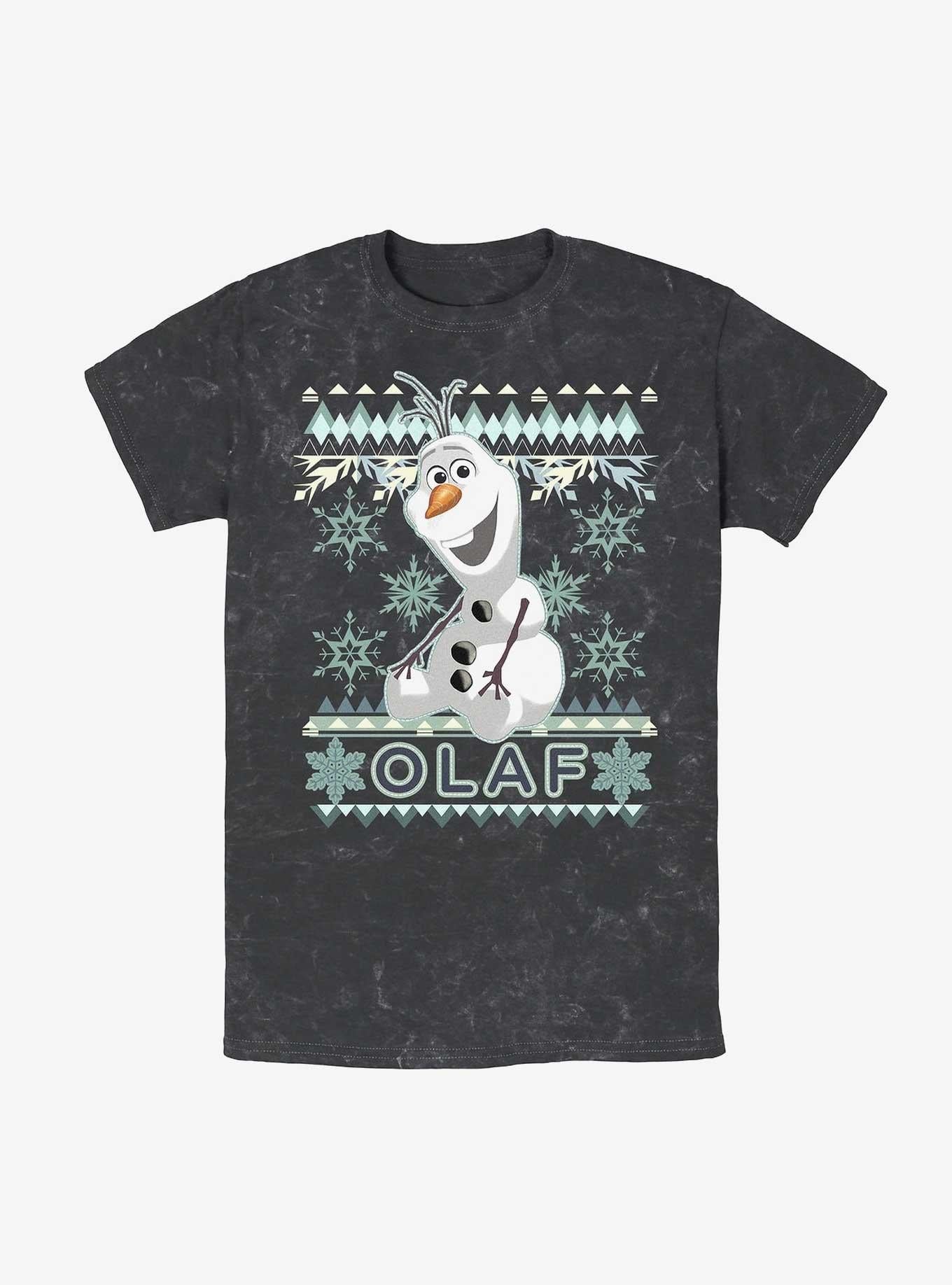 Disney Frozen Olaf Christmas Mineral Wash TShirt T-Shirt | High-Quality Print | Limited Christmas Style