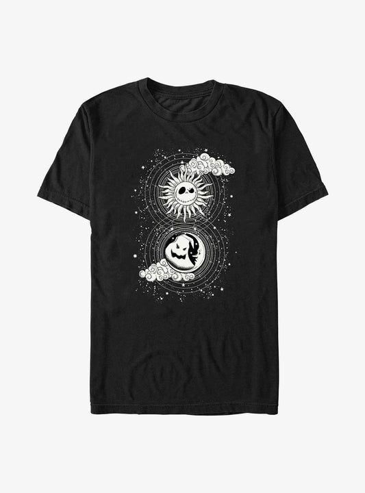 Disney The Nightmare Before Christmas Jack and Oogie Celestial Clouds TShirt T-Shirt | Top Trending Graphic | Perfect Holiday Gift