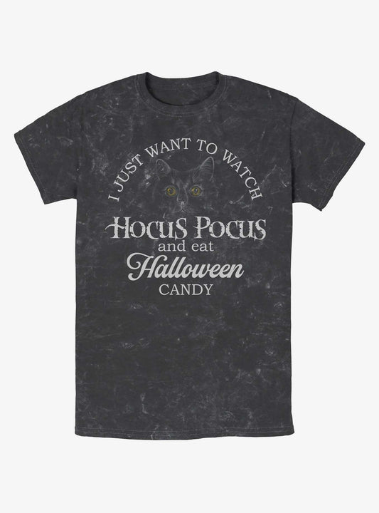 Disney Hocus Pocus Watch Hocus Pocus and Eat Candy Mineral Wash T-Shirt