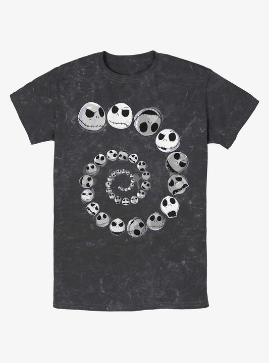 Disney The Nightmare Before Christmas Jack Emotions Spiraling Mineral Wash TShirt T-Shirt | Top Trending Graphic | Great For Christmas Season