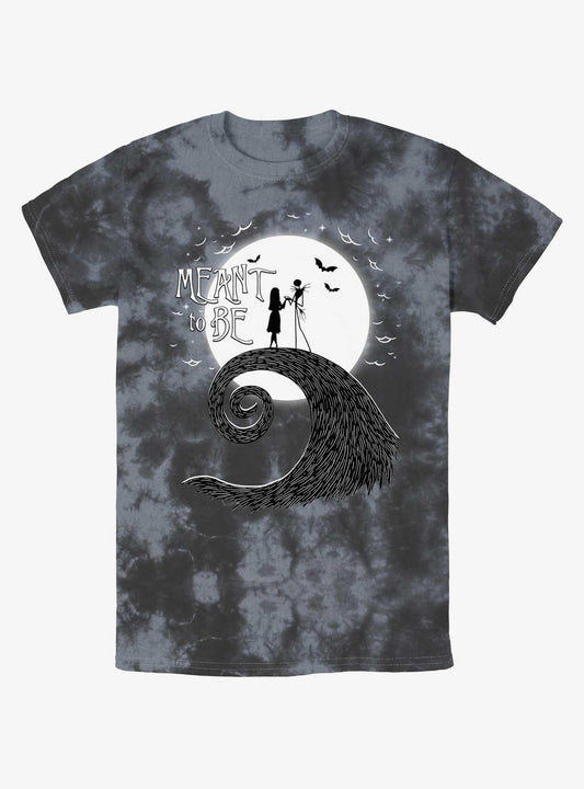 Disney The Nightmare Before Christmas Jack and Sally Meant To Be TieDye TShirt T-Shirt | Holiday Edition | Perfect For Daily Wear