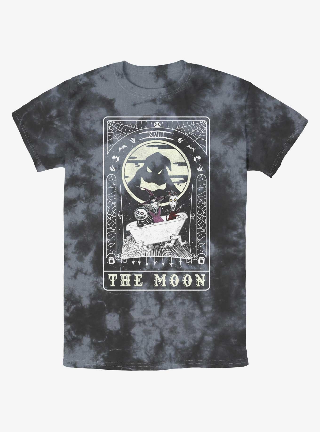 The Nightmare Before Christmas Oogie Boogie The Moon Tarot Card TieDye TShirt T-Shirt | Fan Favorite Artwork | Great For Christmas Season