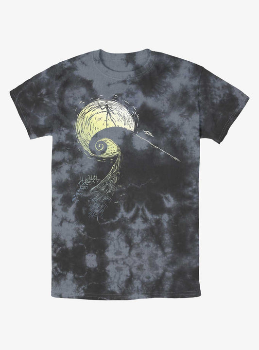 Disney The Nightmare Before Christmas Jack On Spiral Hill TieDye TShirt T-Shirt | Best-Selling Design | Great For Christmas Season
