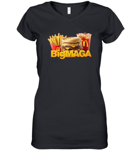 Trump Mcdonald039S Bigmaga Women039S V Neck T Shirt
