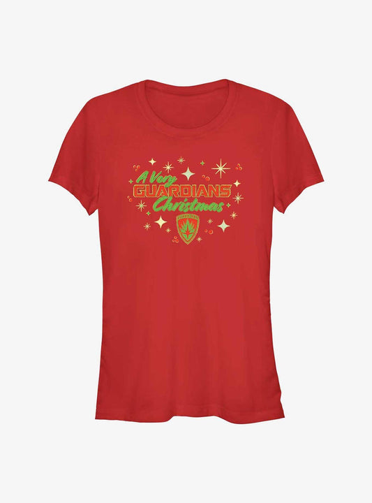 Marvel Guardians of the Galaxy Holiday Special A Very Guardians Christmas Girls TShirt T-Shirt | Vintage Christmas Look | Trending Festive Apparel
