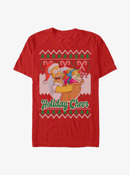 The Simpsons Homer Ugly Christmas T-shirt | Trendy Graphic Tee | Casual Unisex T-shirt
