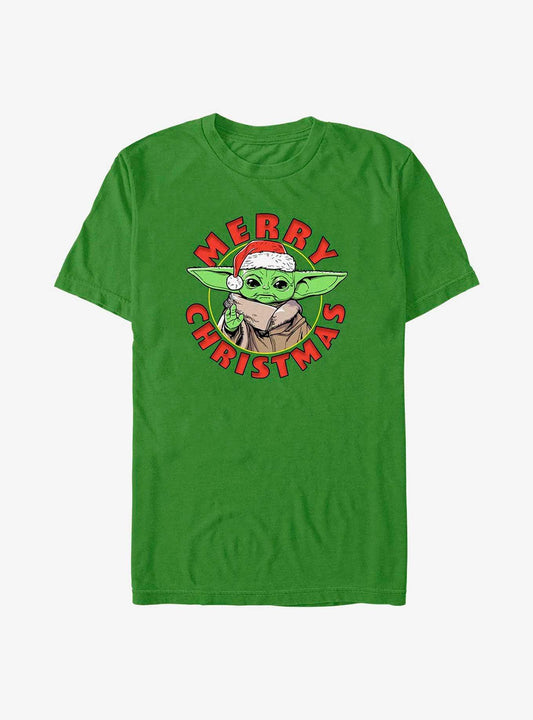 Star Wars The Mandalorian Grogu Merry Christmas TShirt T-Shirt | Vintage Christmas Look | Great For Christmas Season