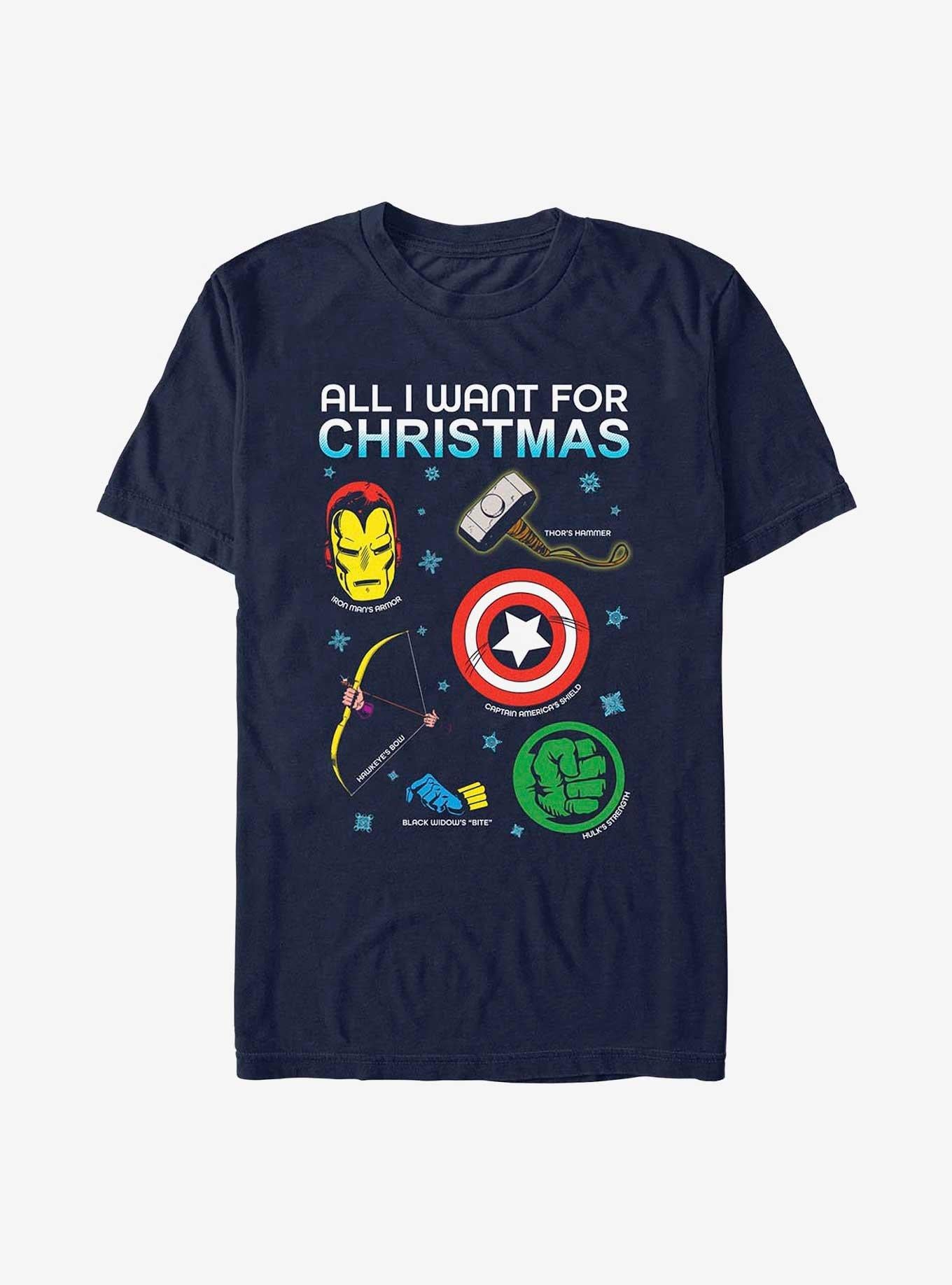 Marvel Avengers Christmas List TShirt T-Shirt | Top Trending Graphic | Limited Christmas Style